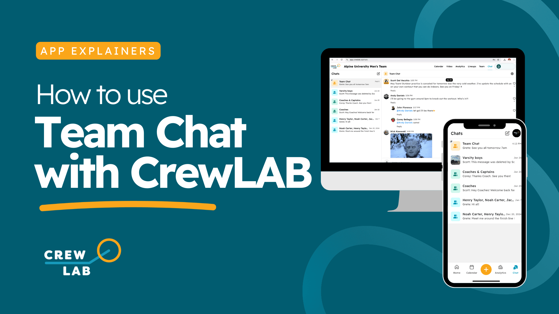 How to Use Team Chat with CrewLAB - App Explainers