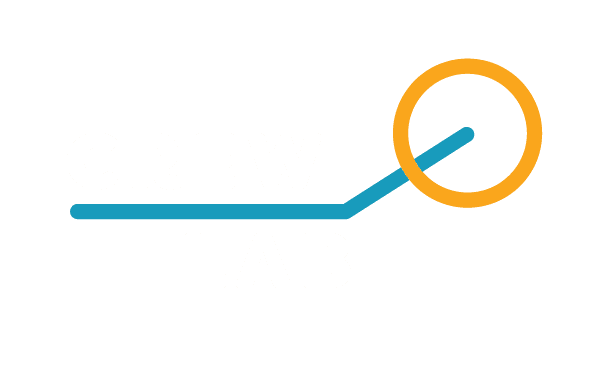 CrewLAB logo, with white text. There is a blue line which visualises a rowing machine and a yellow circle which visualises the fan from the rowing machine. Both graphics also visualise a graph.